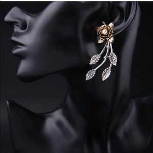 Beautiful & Versatile Rose & Leaves Earrings.